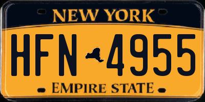 NY license plate HFN4955