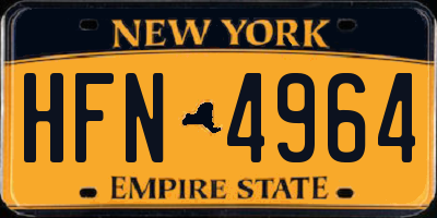 NY license plate HFN4964