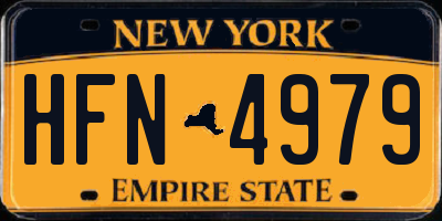NY license plate HFN4979