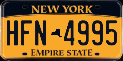 NY license plate HFN4995