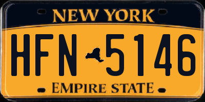 NY license plate HFN5146