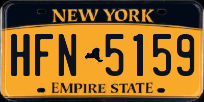 NY license plate HFN5159
