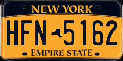 NY license plate HFN5162