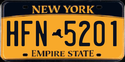 NY license plate HFN5201