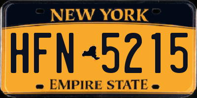 NY license plate HFN5215