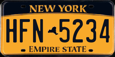 NY license plate HFN5234