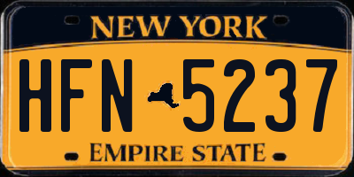 NY license plate HFN5237