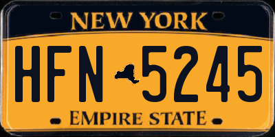 NY license plate HFN5245