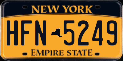 NY license plate HFN5249
