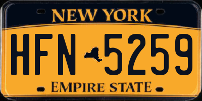 NY license plate HFN5259