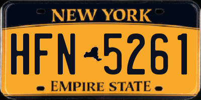 NY license plate HFN5261