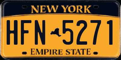 NY license plate HFN5271