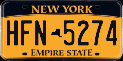 NY license plate HFN5274