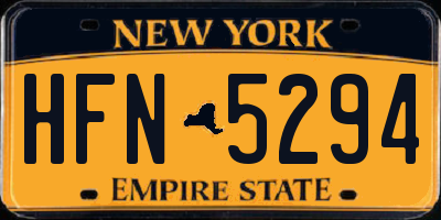 NY license plate HFN5294