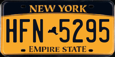NY license plate HFN5295
