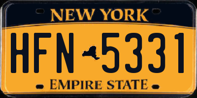 NY license plate HFN5331