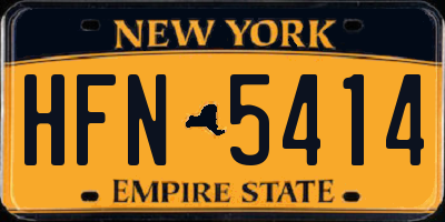 NY license plate HFN5414