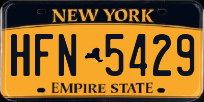 NY license plate HFN5429