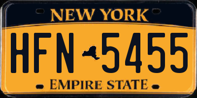 NY license plate HFN5455