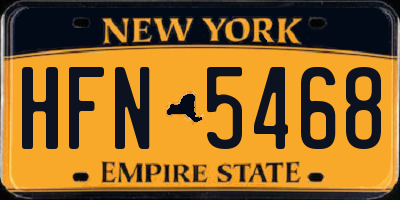 NY license plate HFN5468