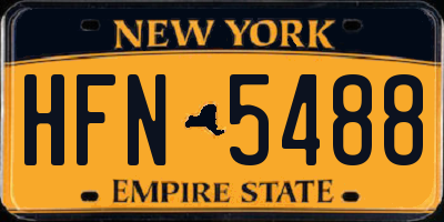 NY license plate HFN5488