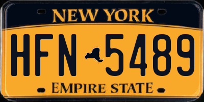 NY license plate HFN5489