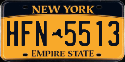 NY license plate HFN5513