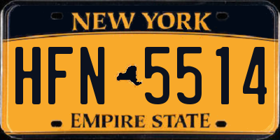 NY license plate HFN5514