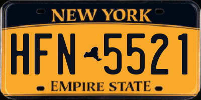 NY license plate HFN5521