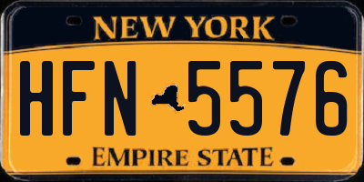 NY license plate HFN5576