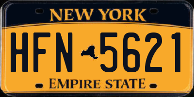 NY license plate HFN5621