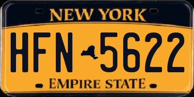 NY license plate HFN5622