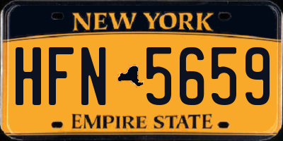 NY license plate HFN5659