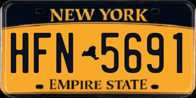 NY license plate HFN5691