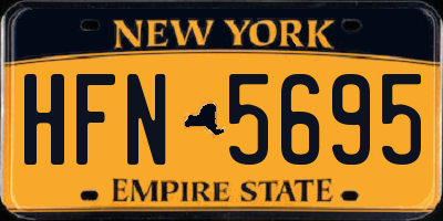 NY license plate HFN5695