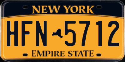NY license plate HFN5712