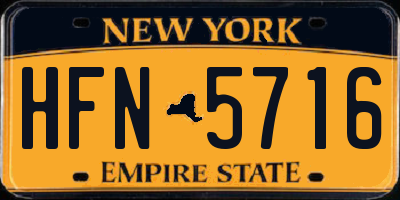 NY license plate HFN5716