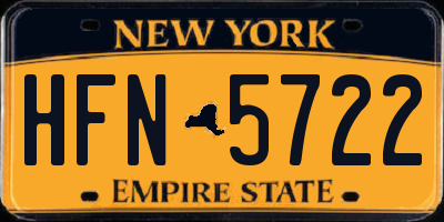 NY license plate HFN5722
