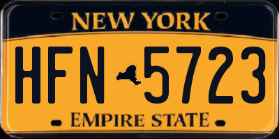 NY license plate HFN5723
