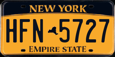 NY license plate HFN5727