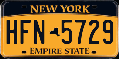 NY license plate HFN5729