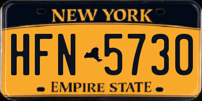 NY license plate HFN5730