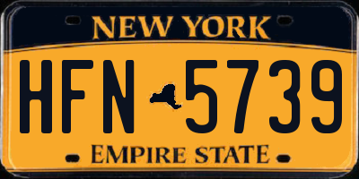 NY license plate HFN5739
