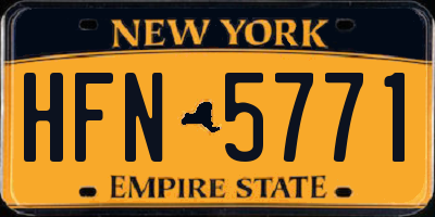 NY license plate HFN5771