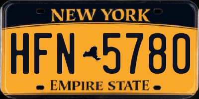 NY license plate HFN5780