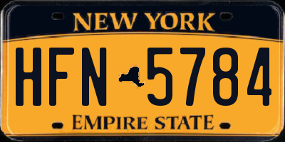 NY license plate HFN5784