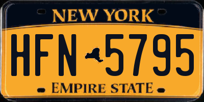 NY license plate HFN5795