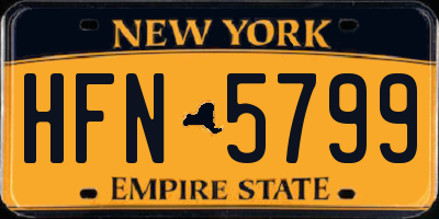 NY license plate HFN5799