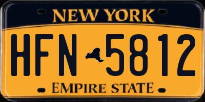 NY license plate HFN5812