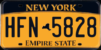NY license plate HFN5828